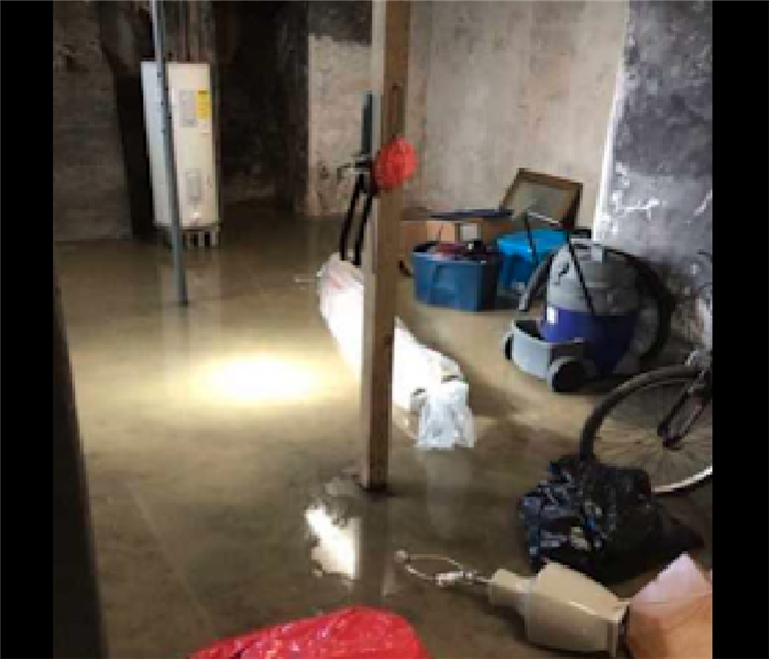 water on concrete basement floor